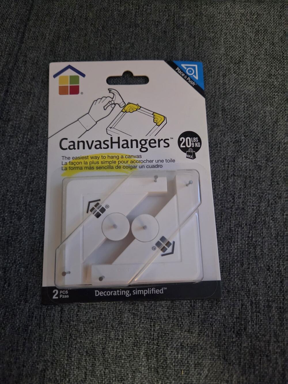 Under the Roof Decorating Place & Push Canvas Hangers 20 lbs NEW